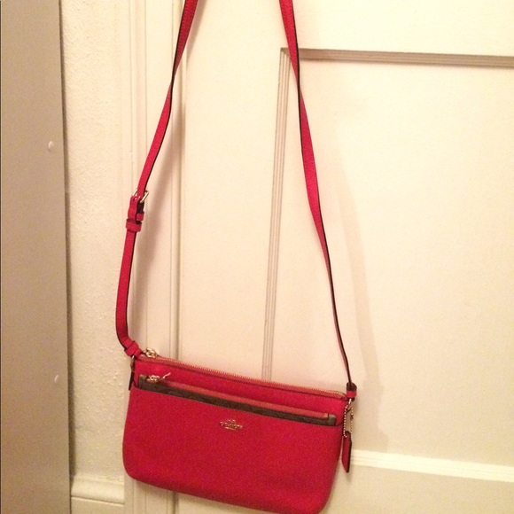 Pink Coach Crossbody with Removable Pouch - Picture 2 of 5
